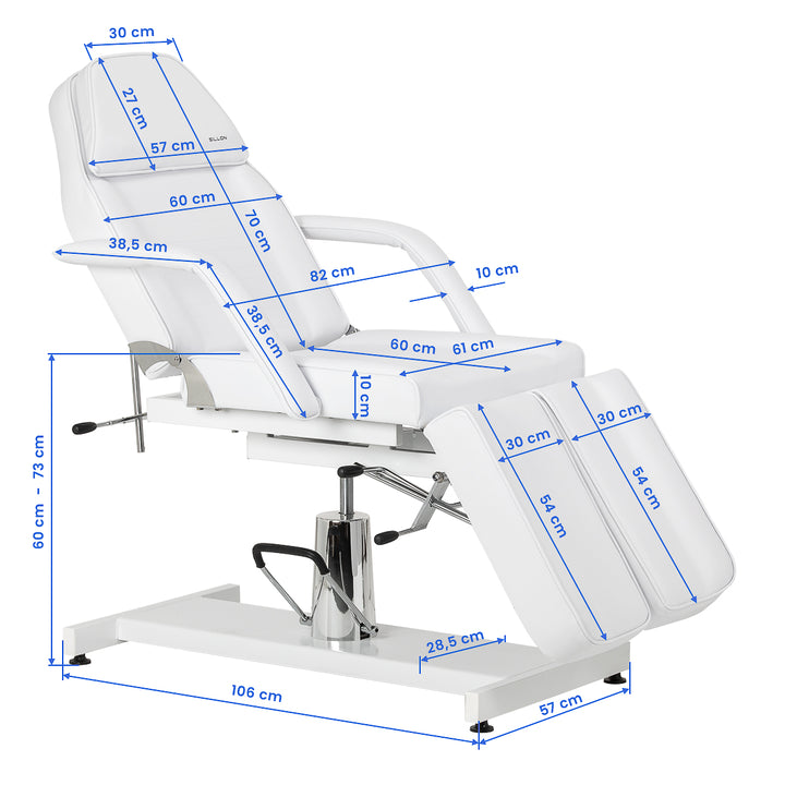 Behandelstoel Hydraulisch Sillon 210 Pedi Wit - afbeelding 18