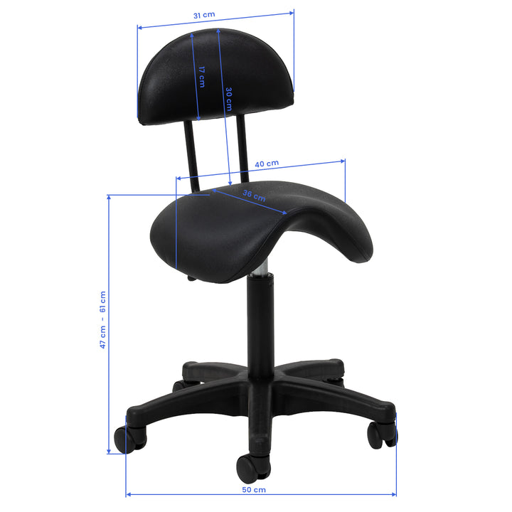 Tabouret Verstelbaar 6001B Zwart - afbeelding 8