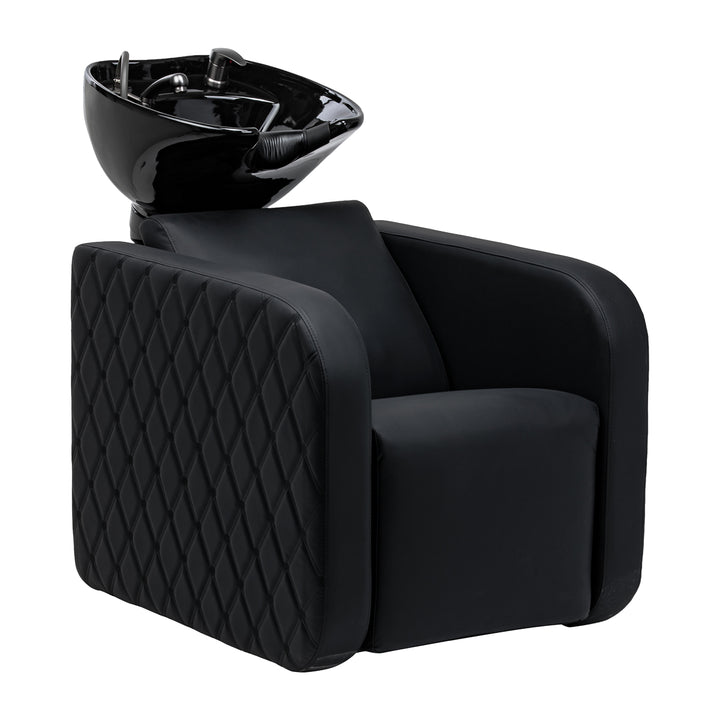 Wasunit Gabbiano Sylvia Plus met Elektrische Beensteun en Massage Zwart