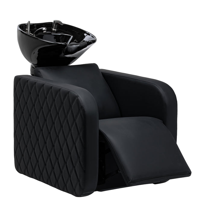 Wasunit Gabbiano Sylvia Plus met Elektrische Beensteun en Massage Zwart - afbeelding 2