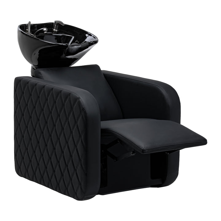 Wasunit Gabbiano Sylvia Plus met Elektrische Beensteun en Massage Zwart - afbeelding 3