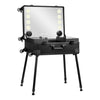 Make-up Koffer Mobiel Station Plus met Verlichte Spiegel en Speakers Zwart