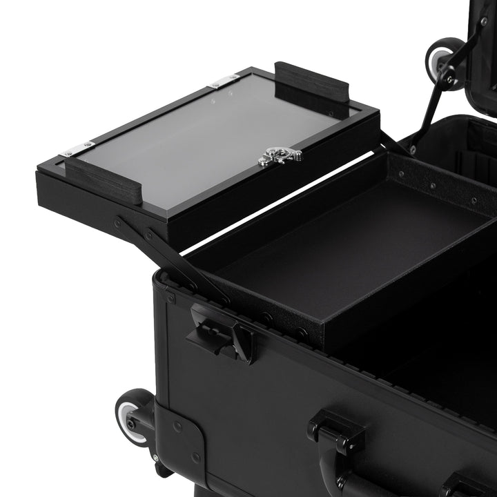 Make-up Koffer Mobiel Station Plus met Verlichte Spiegel en Speakers Zwart - afbeelding 12