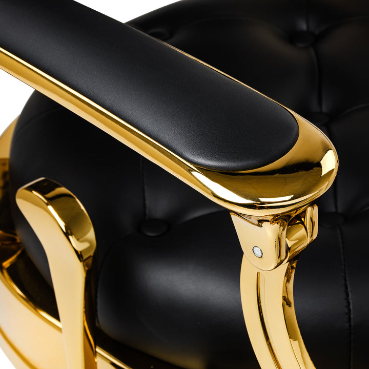 Barberstoel Gabbiano Niccolo Zwart-Goud - afbeelding 6