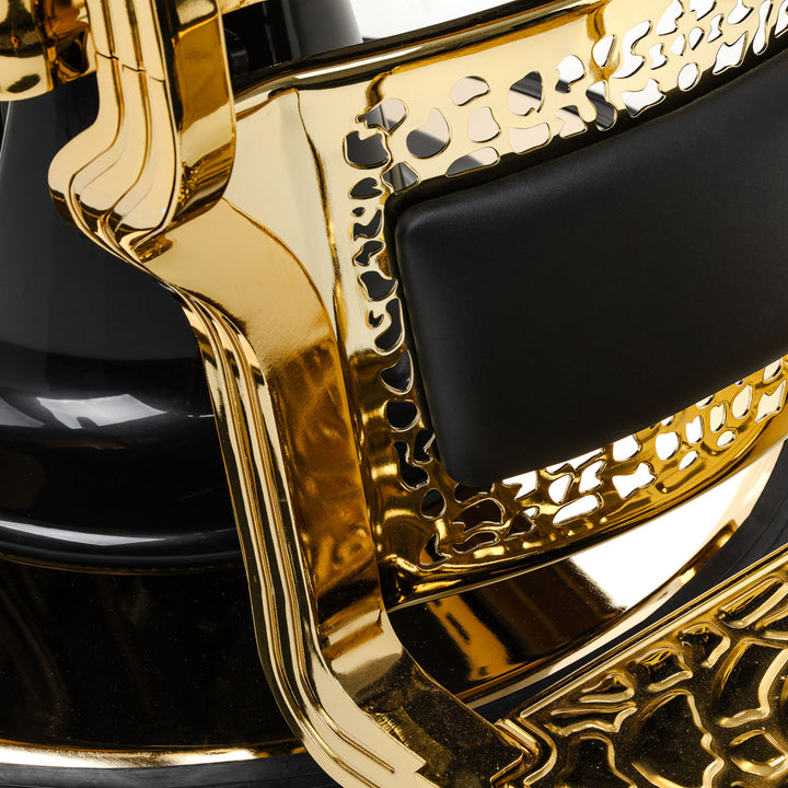 Barberstoel Gabbiano Niccolo Zwart-Goud - afbeelding 15