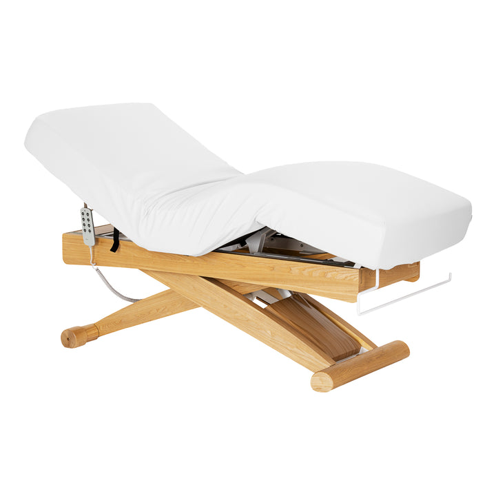 Massagetafel Elektrisch Sillon Siesta Wit-Lichtbruin