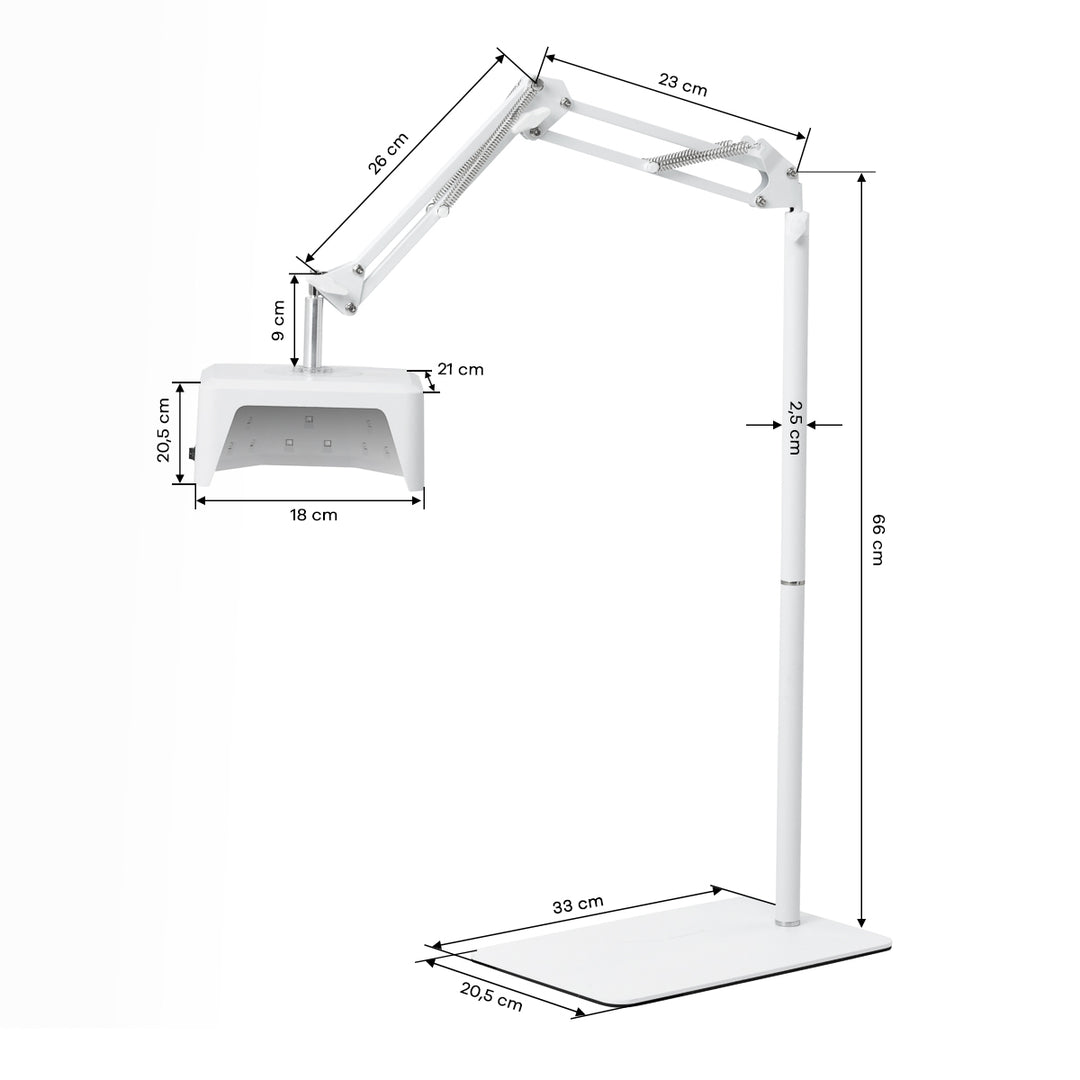 UV Lamp Nagels LED op Statief Glow 112 48W Wit - afbeelding 7