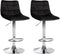 Bar Stool Set 107 with Backrest - Black