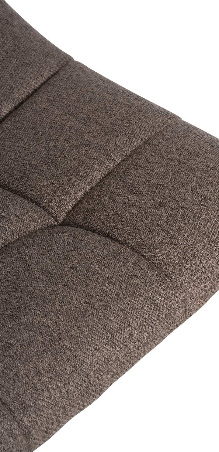 Set van 2 Barkrukken met Rugleuning Stof Verstelbaar Draaibaar 107 Taupe - afbeelding 8