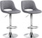 Set of 2 Bar Stools 106, Adjustable and Swivelling - Dark Grey