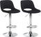 Set of 2 Bar Stools 106, Adjustable and Swivelling - Black