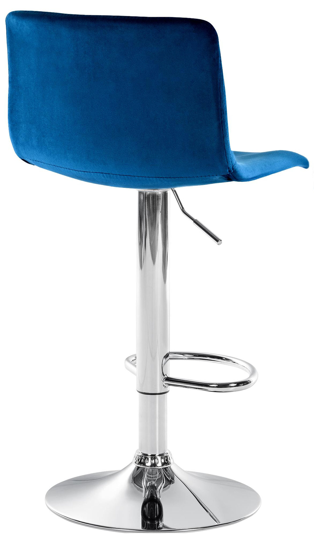 Barkruk met Rugleuning Fluweel Verstelbaar Draaibaar 105 Blauw - afbeelding 7