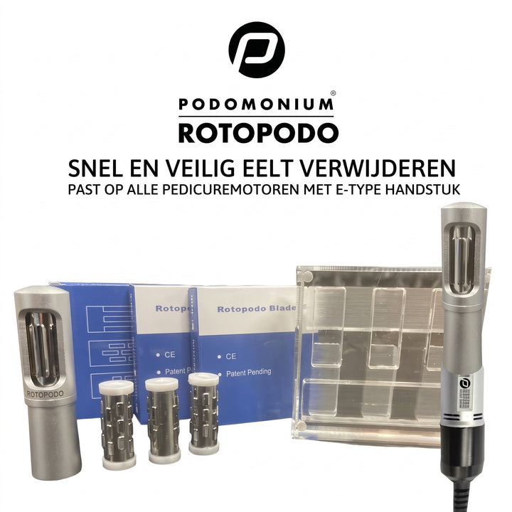 Pedicuremotor PodoMonium RotoPodo Set met Voetpedaal