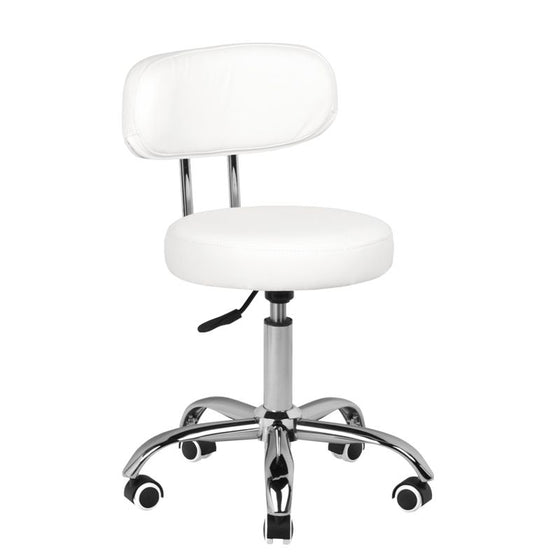 Tabouret Verstelbaar Eco Leder A-007 Wit