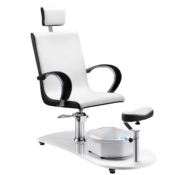 Pedicure Stoel Spa Hydraulisch Massage Wit Zwart