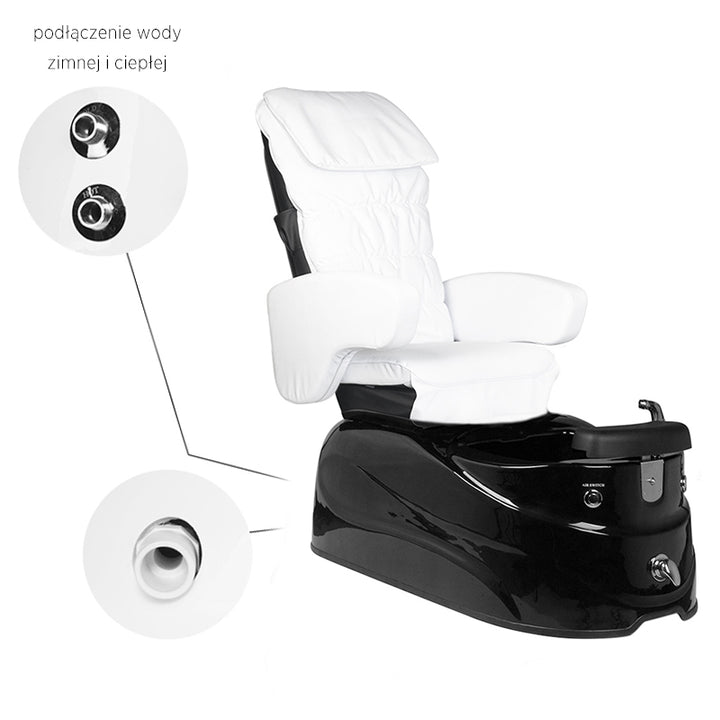 Spa Behandelstoel Elektrisch Massage AS-122 Zwart Wit 8