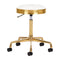 Tabouret Verstelbaar Eco Leder H7 Goud-Wit