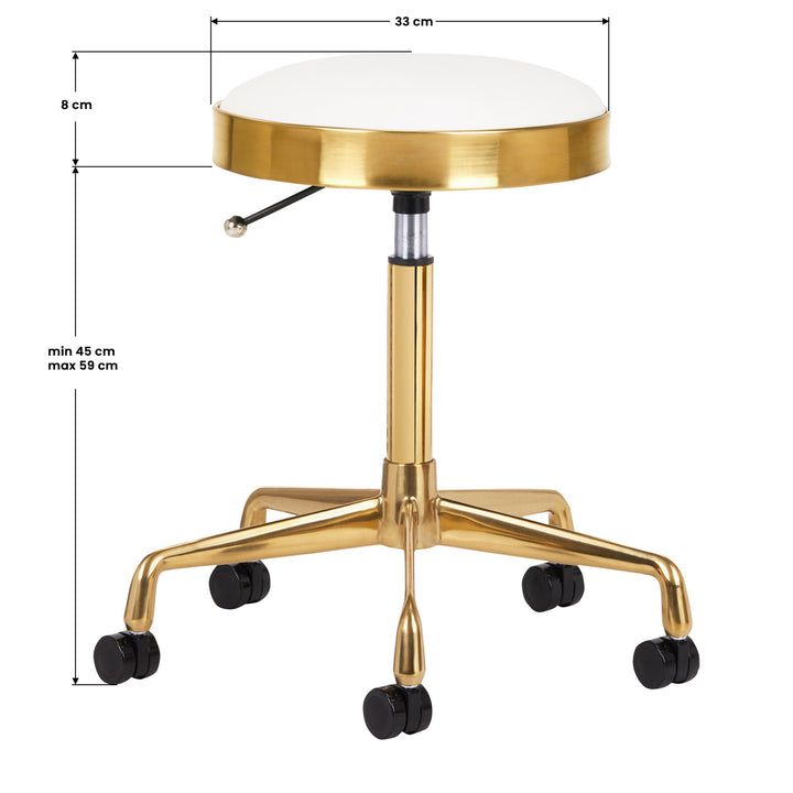 Tabouret H7 Goud Wit 3