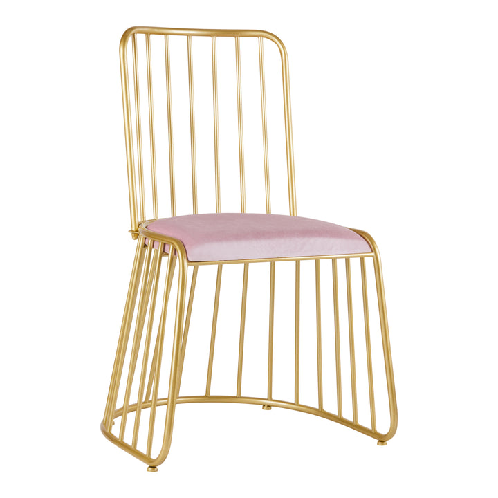 Stoel Fluweel MT-307 Goud Roze 1