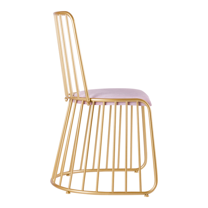 Stoel Fluweel MT-307 Goud Roze 2