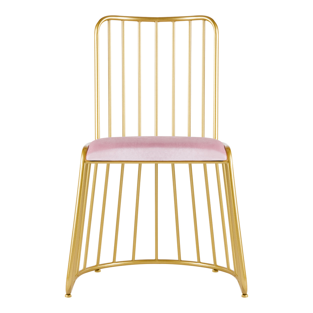 Stoel Fluweel MT-307 Goud Roze 3
