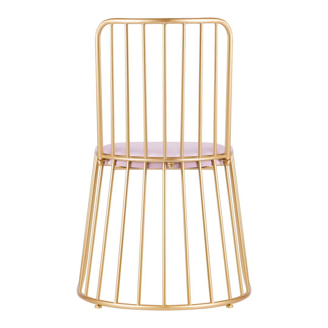 Stoel Fluweel MT-307 Goud Roze 4
