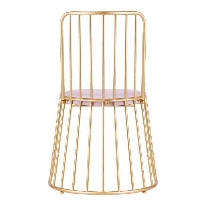 Stoel Fluweel MT-307 Goud Roze 4