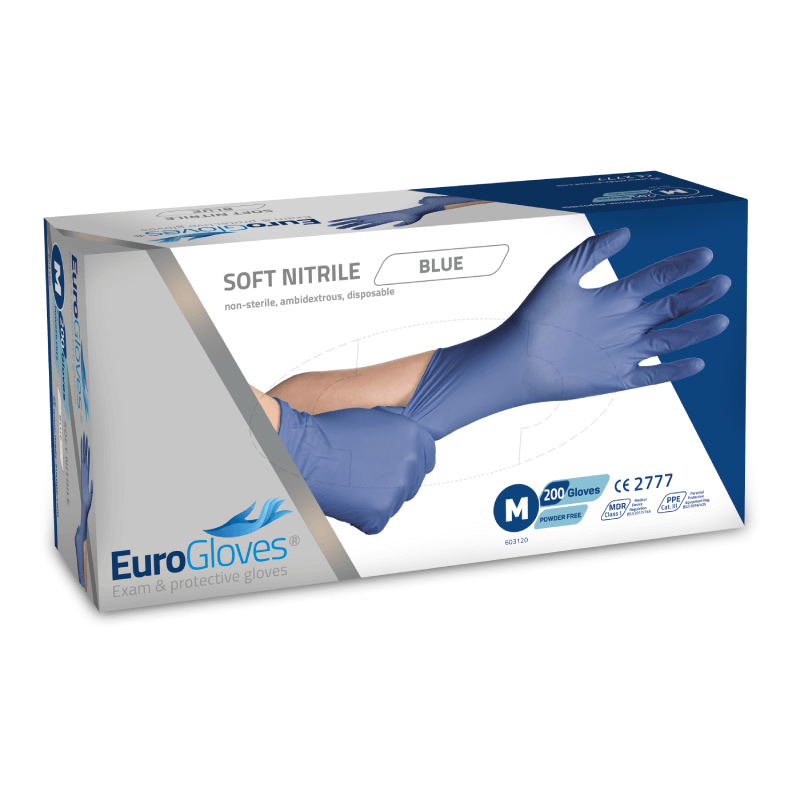 Handschoenen EuroGloves Soft-Nitrile Blauw 200st.